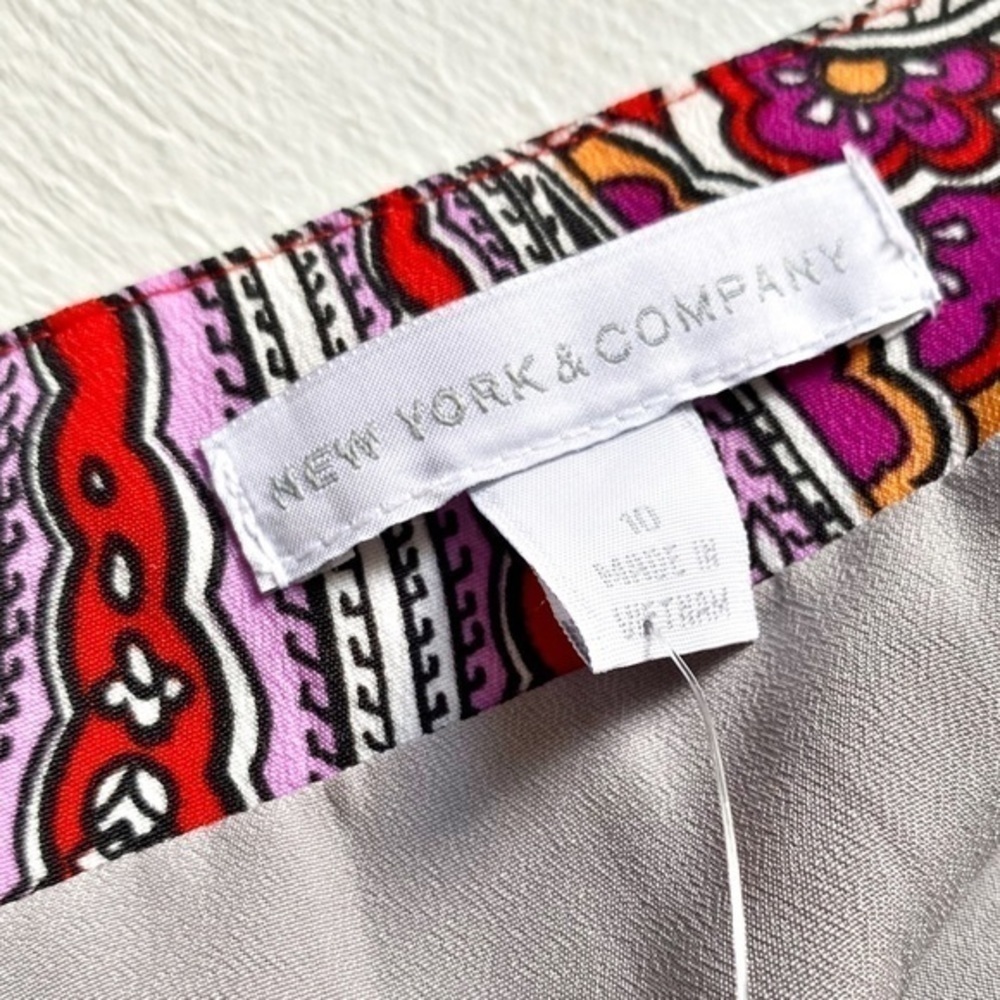 New York & Co. Women's Multicolor Paisley Straight Casual Mini Skirt NWT - Picture 6 of 13
